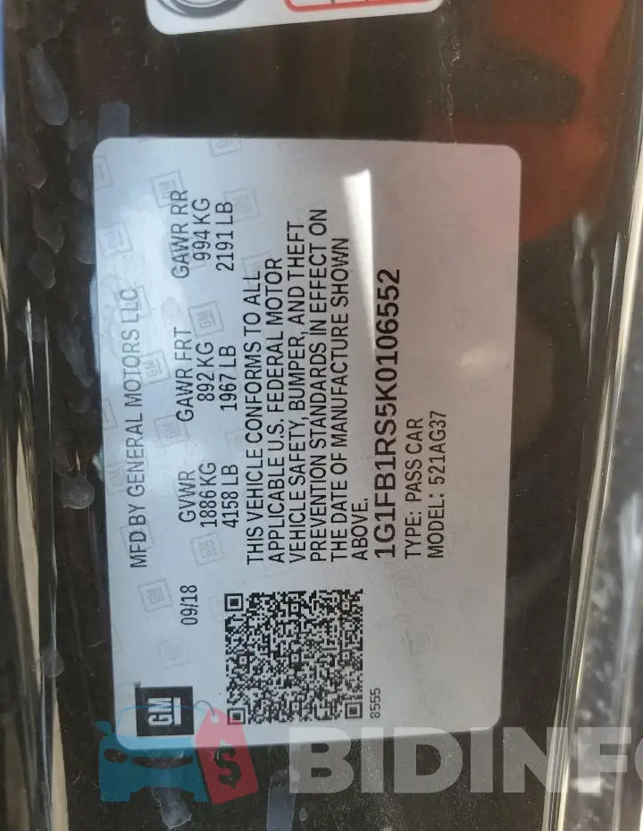 1G1FB1RS5K0106552 Photo# 12