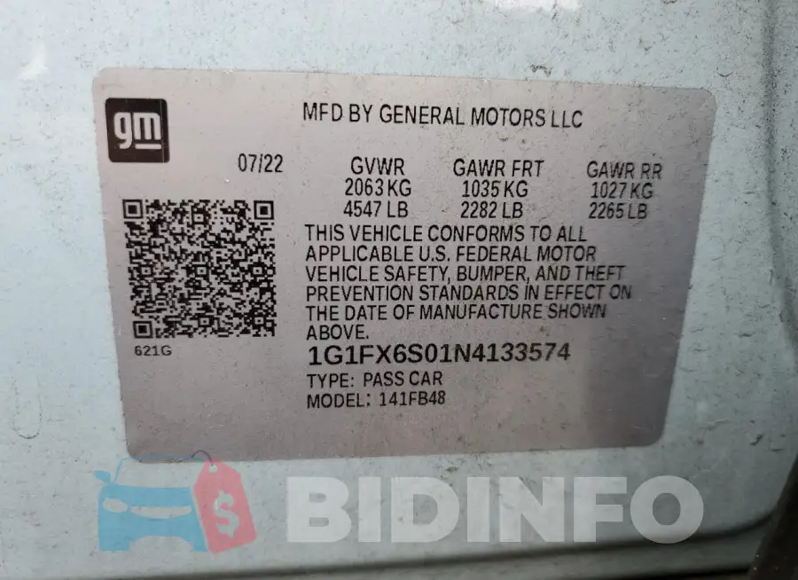 1G1FX6S01N4133574 Photo# 12