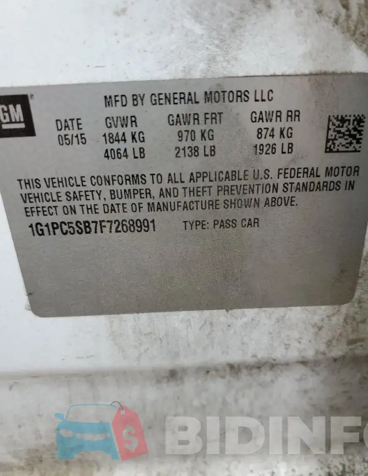 1G1PC5SB7F7268991 Photo# 12