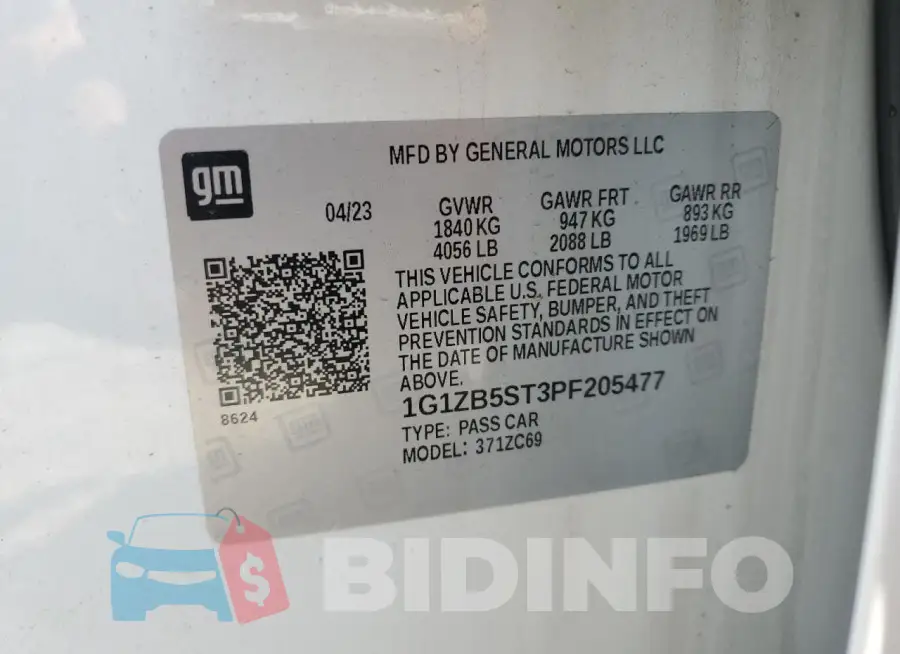 1G1ZB5ST3PF205477 Photo# 12