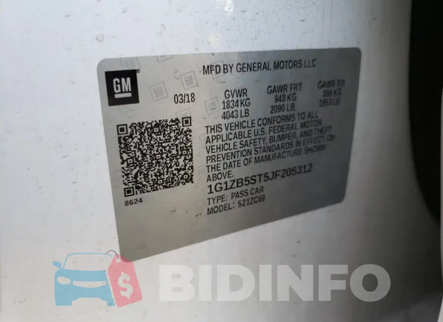 1G1ZB5ST5JF205312 Photo# 12