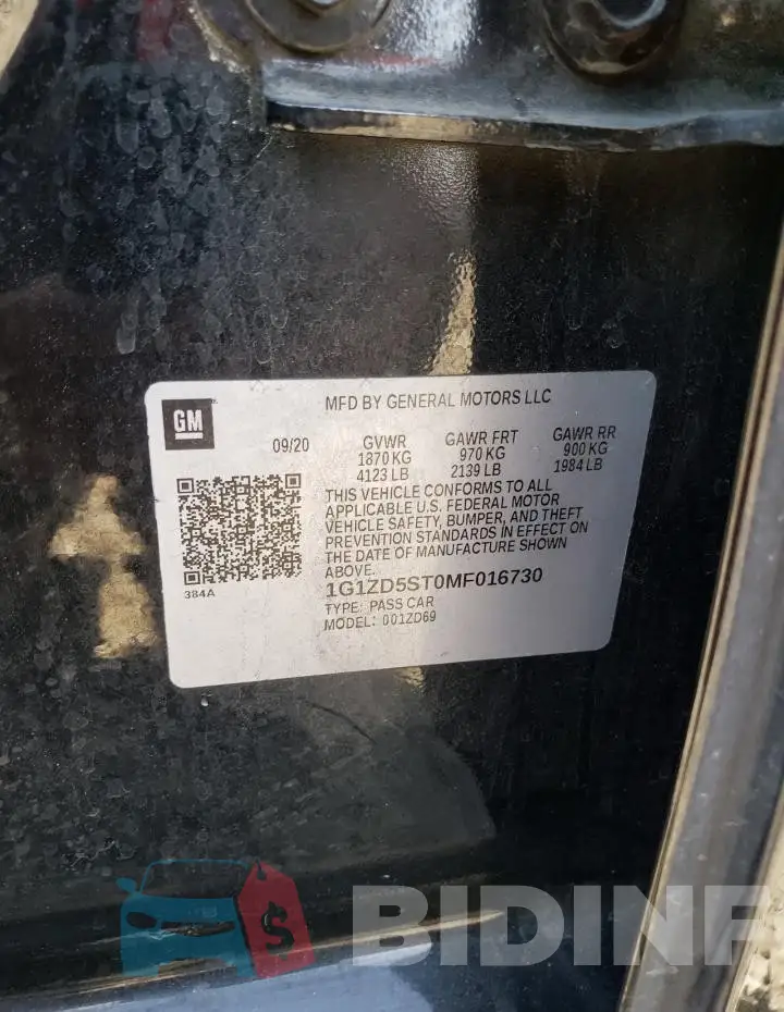 1G1ZD5ST0MF016730 Photo# 12