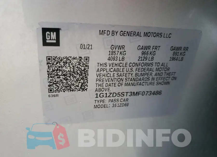1G1ZD5ST3MF073486 Photo# 12