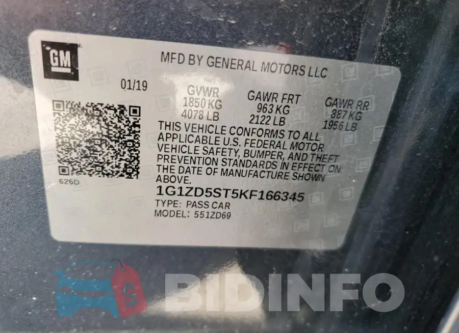 1G1ZD5ST5KF166345 Photo# 13