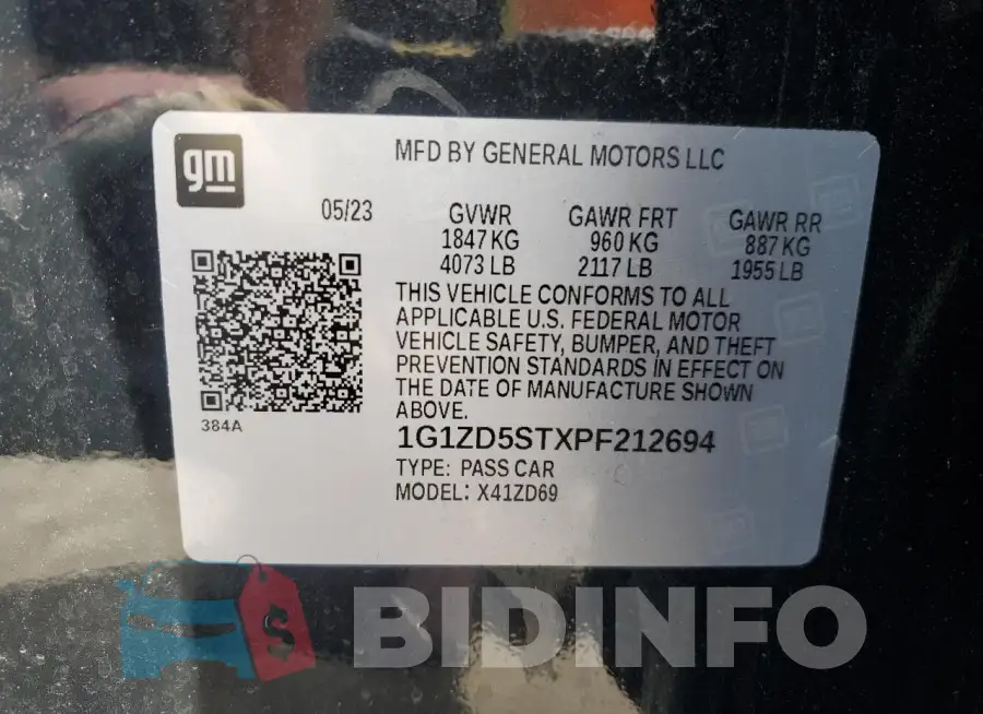 1G1ZD5STXPF212694 Photo# 13