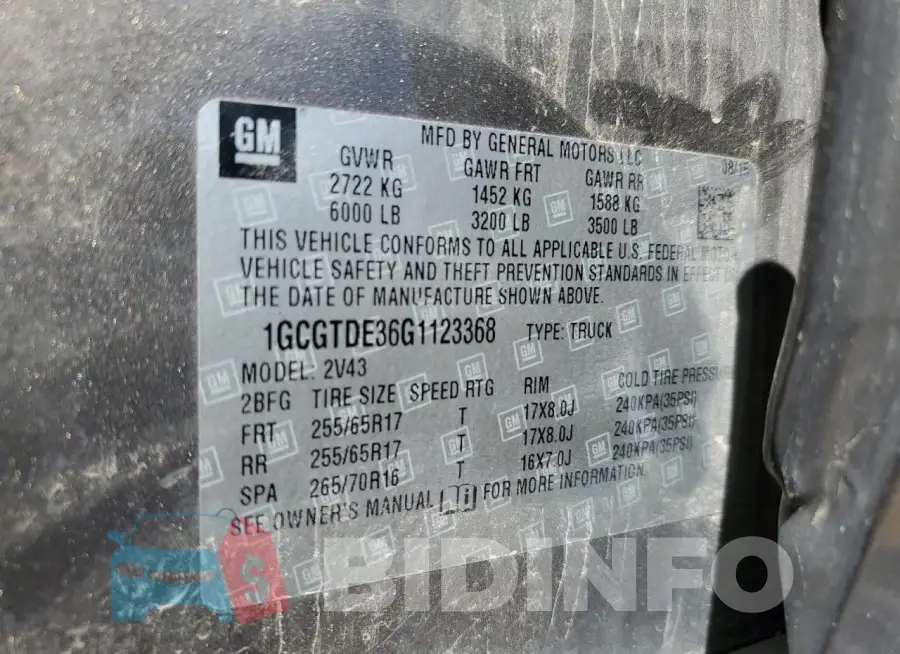 1GCGTDE36G1123368 Photo# 12