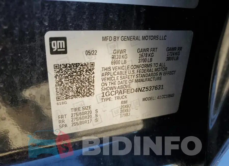 1GCPAFED4NZ537631 Photo# 12