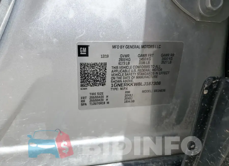 1GNERKKW8LJ187308 Photo# 13