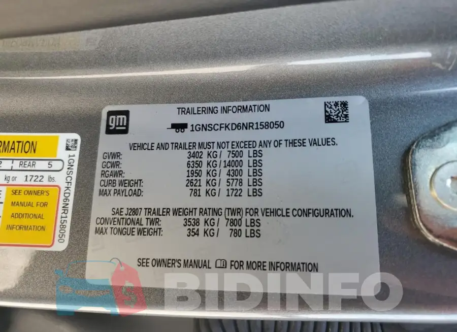 1GNSCFKD6NR158050 Photo# 13