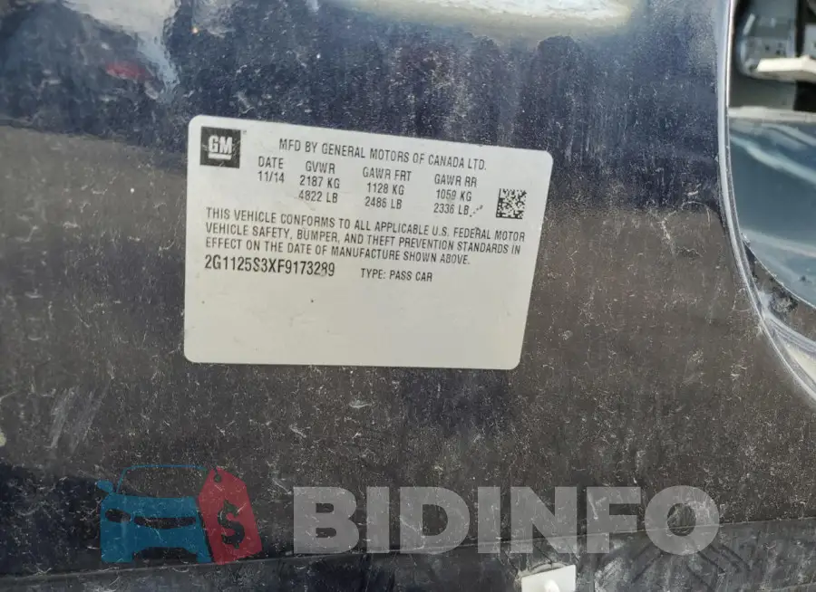 2G1125S3XF9173289 Photo# 12