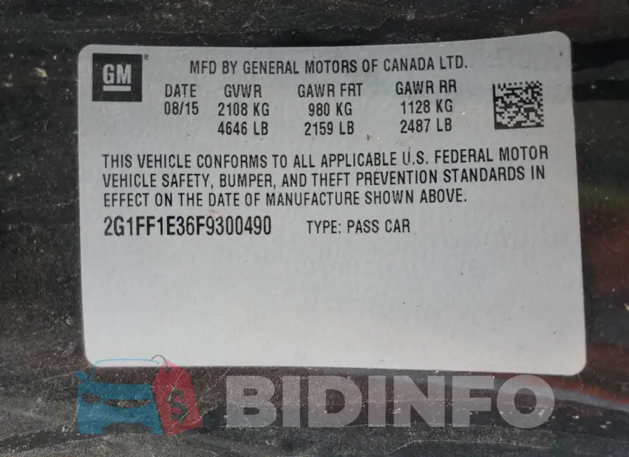 2G1FF1E36F9300490 Photo# 12