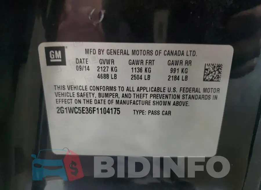 2G1WC5E36F1104175 Photo# 13