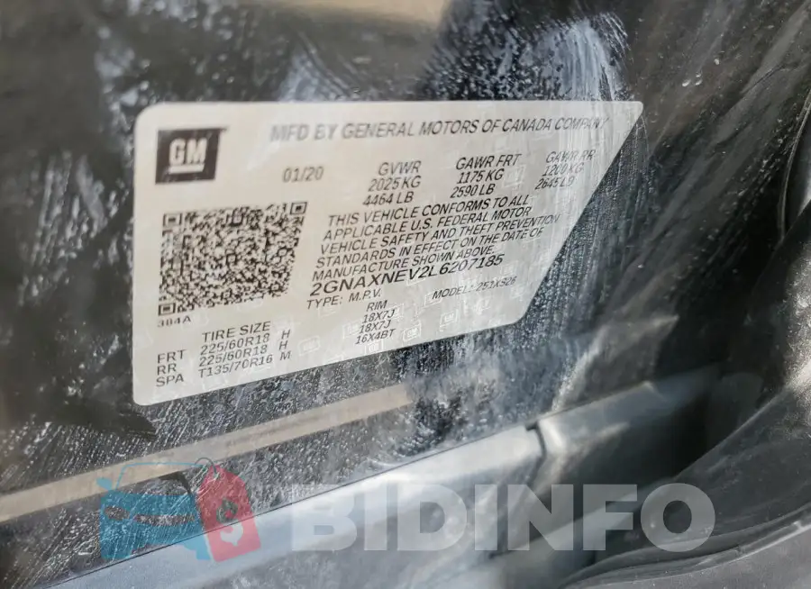 2GNAXNEV2L6207185 Photo# 13