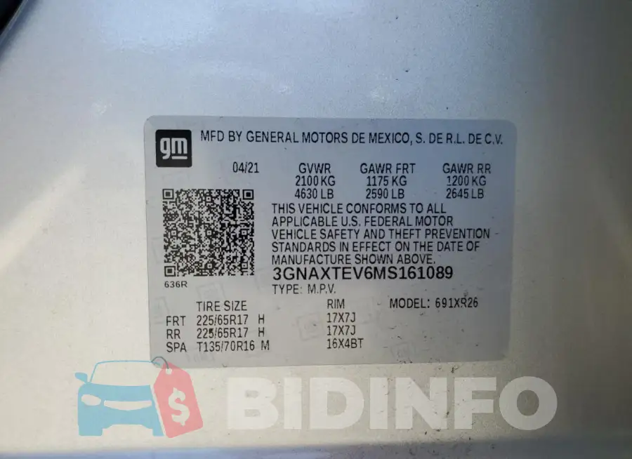 3GNAXTEV6MS161089 Photo# 13