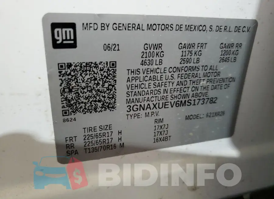 3GNAXUEV6MS173782 Photo# 13