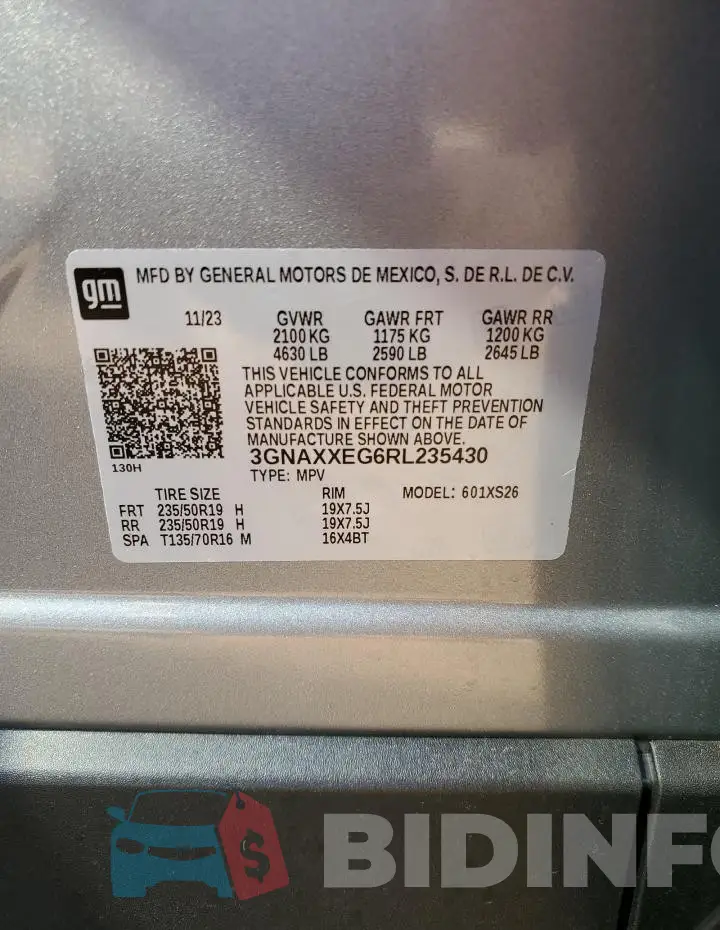 3GNAXXEG6RL235430 Photo# 12