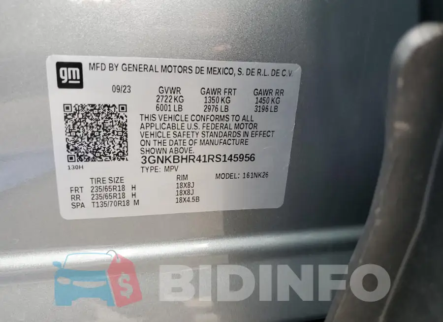 3GNKBHR41RS145956 Photo# 13