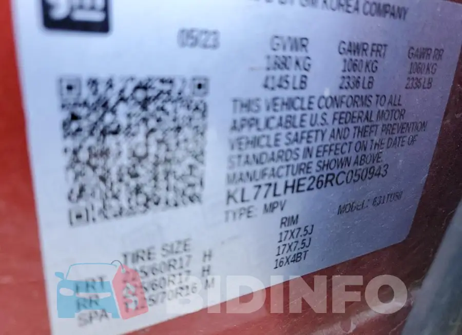KL77LHE26RC050943 Photo# 13