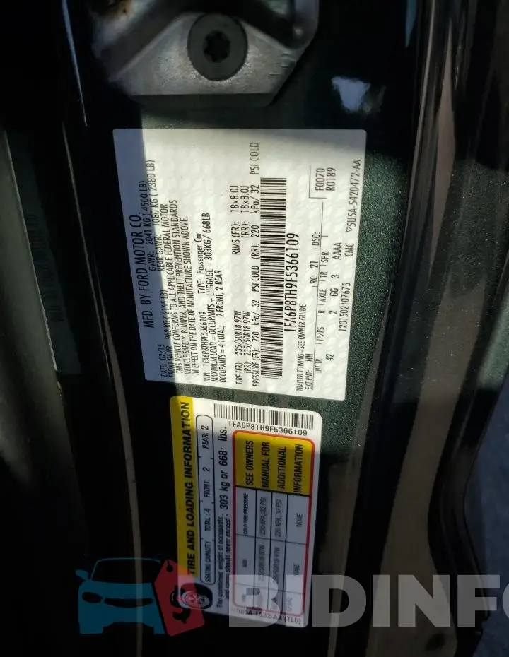 1FA6P8TH9F5366109 Photo# 13