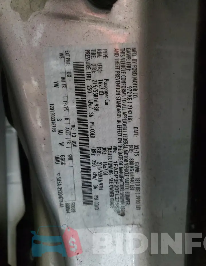 1FADP3F20FL275839 Photo# 13