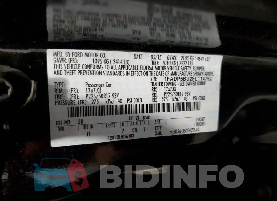 1FADP5BU2FL114752 Photo# 13