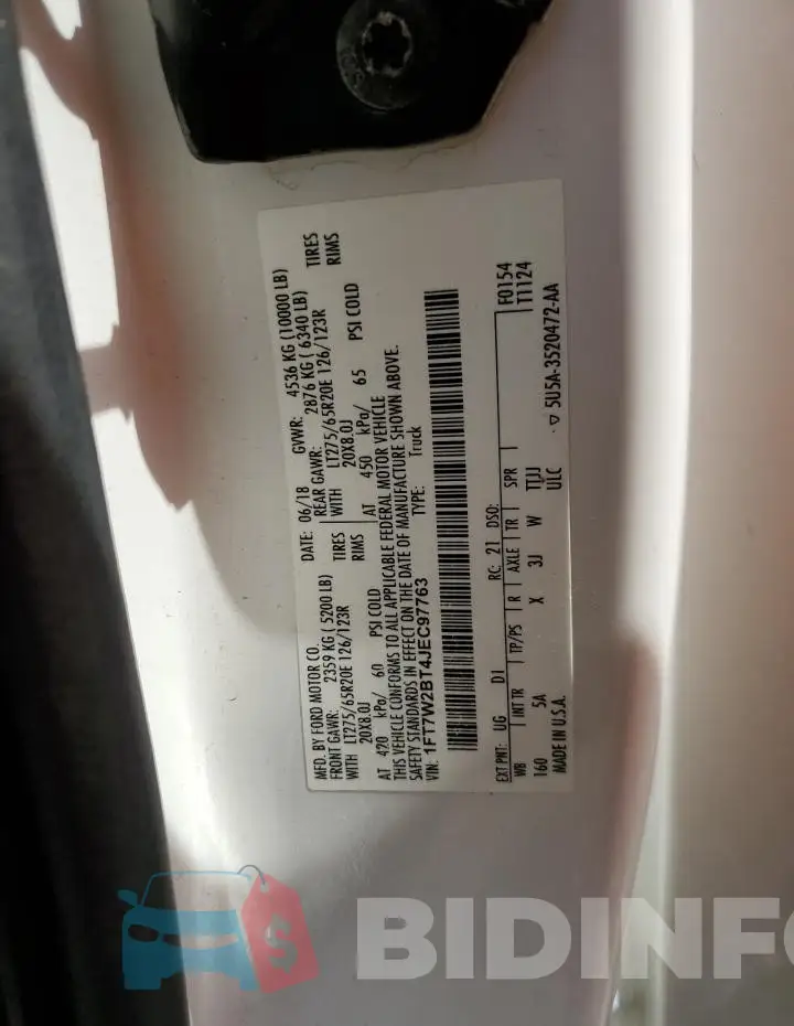 1FT7W2BT4JEC97763 Photo# 13