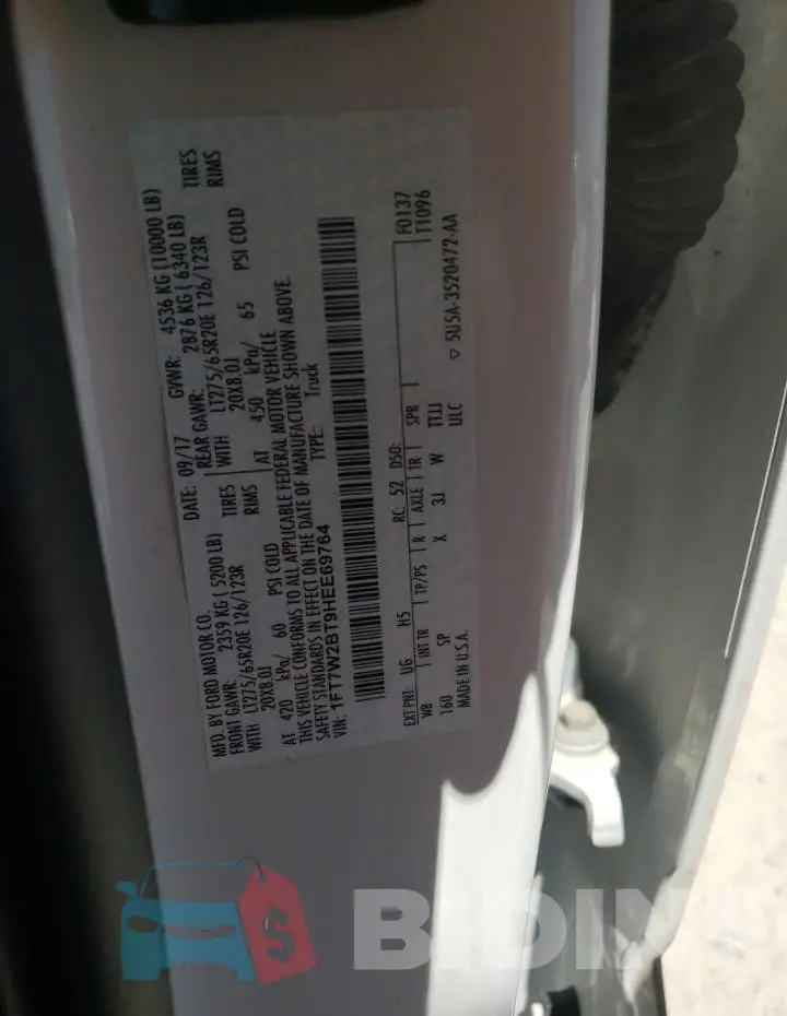 1FT7W2BT9HEE69764 Photo# 12