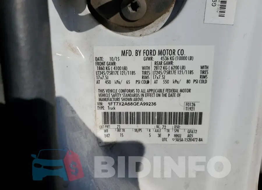 1FT7X2A68GEA99236 Photo# 12