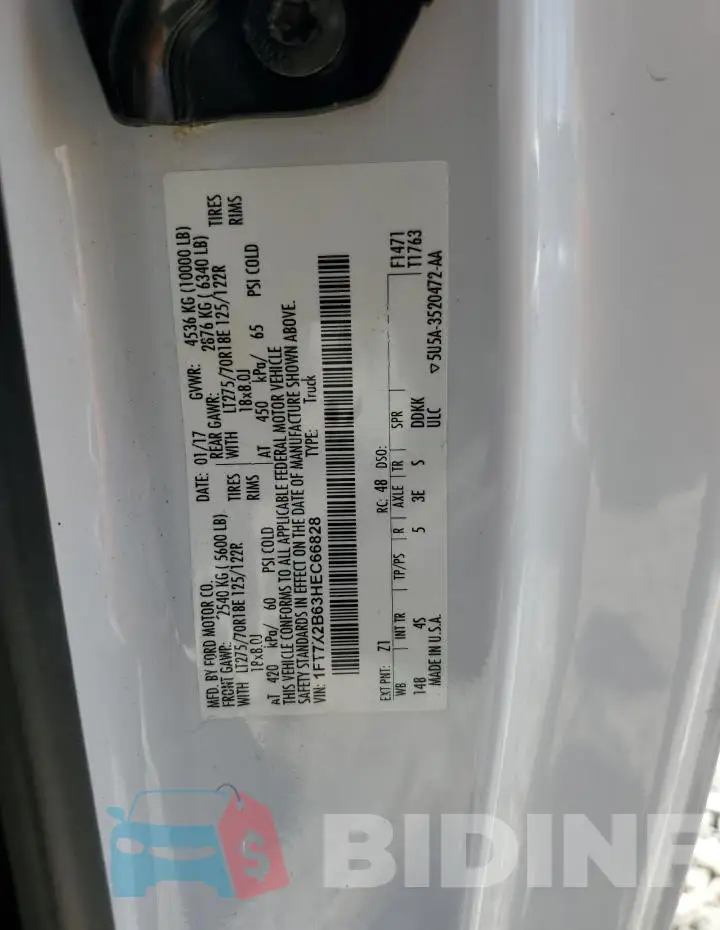 1FT7X2B63HEC66828 Photo# 12