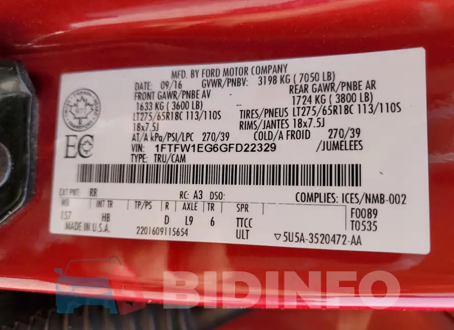 1FTFW1EG6GFD22329 Photo# 12