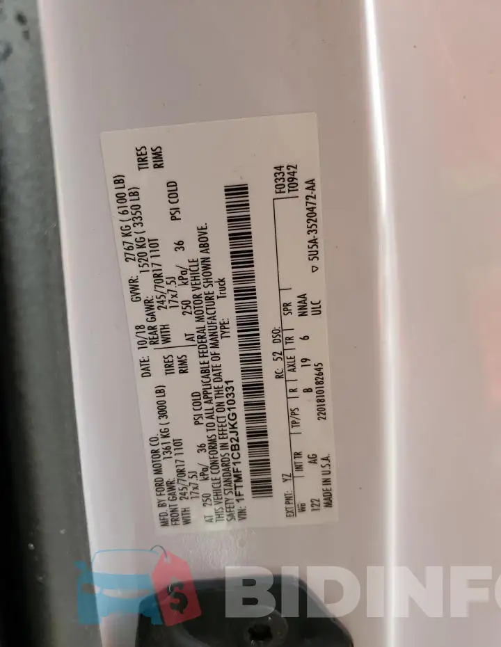 1FTMF1CB2JKG10331 Photo# 12