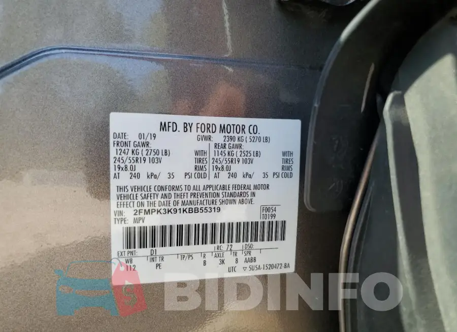 2FMPK3K91KBB55319 Photo# 13