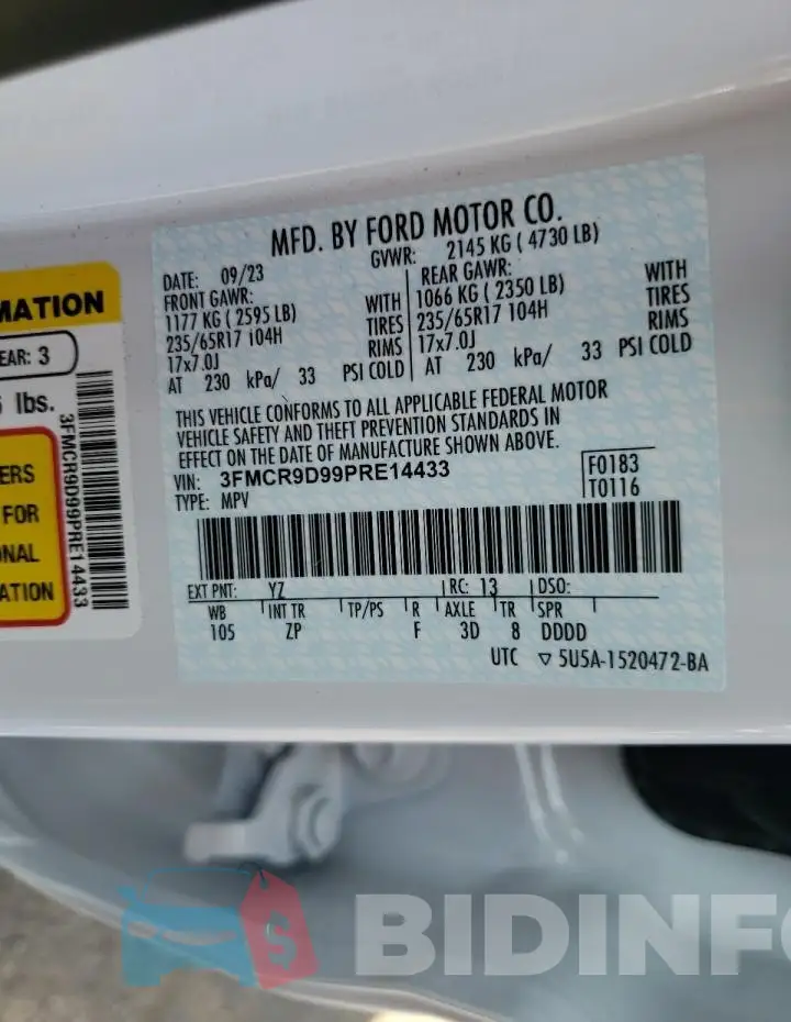 3FMCR9D99PRE14433 Photo# 12