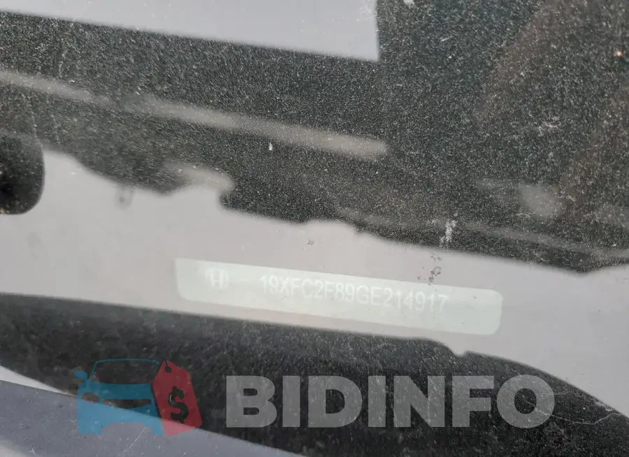 19XFC2F89GE214917 Photo# 12