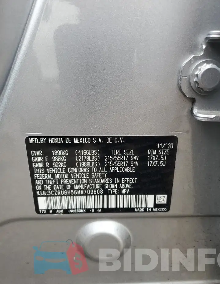 3CZRU6H56MM709608 Photo# 13