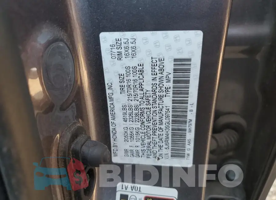 5J6RM4H35GL097541 Photo# 12