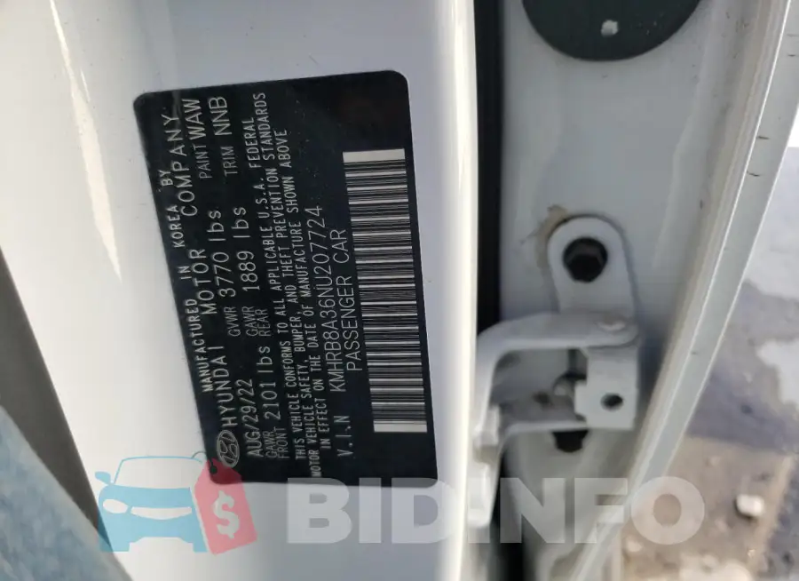 KMHRB8A36NU207724 Photo# 12
