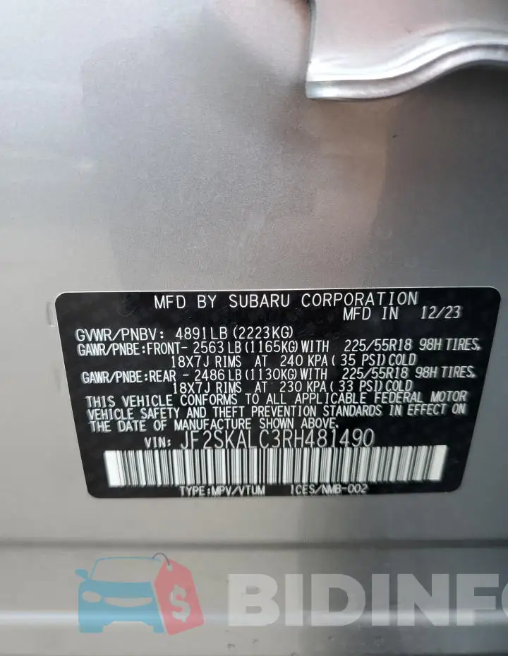 JF2SKALC3RH481490 Photo# 14