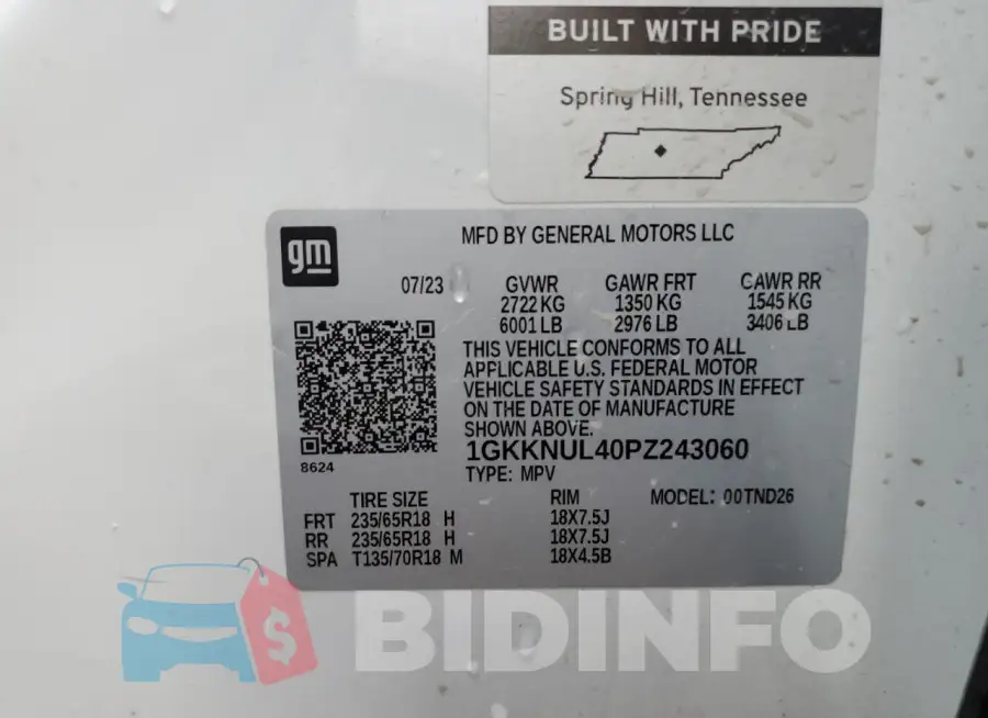 1GKKNUL40PZ243060 Photo# 14