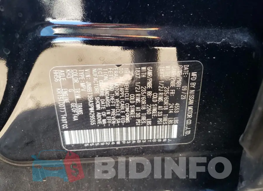 JN8BT3BA3PW429555 Photo# 13