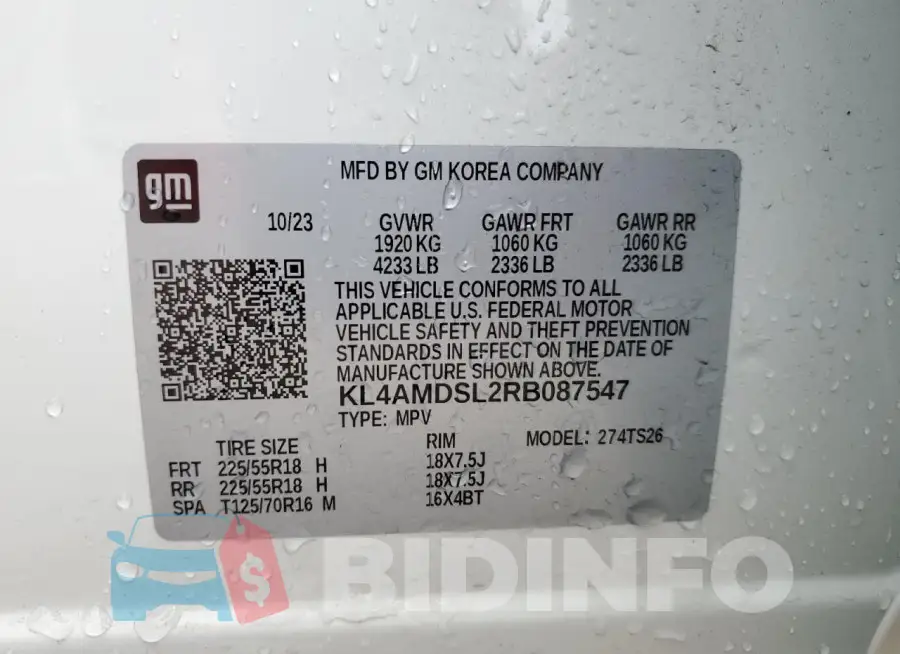 KL4AMDSL2RB087547 Photo# 14