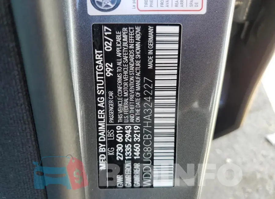 WDDUG8CB7HA324227 Photo# 12