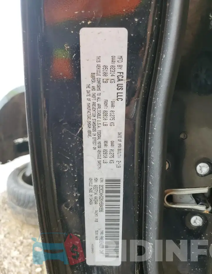 2C3CDXHG2KH584996 Photo# 12