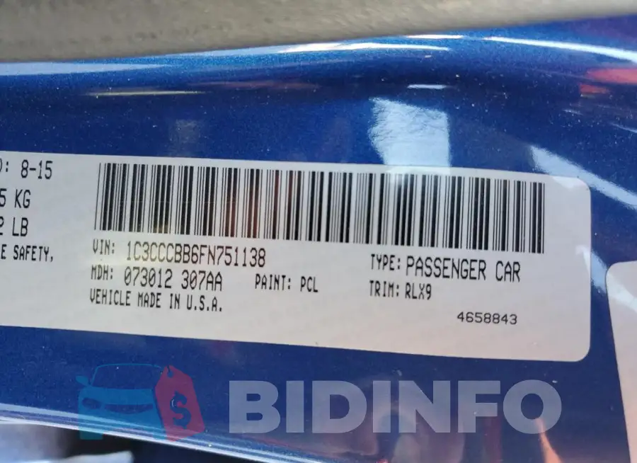 1C3CCCBB6FN751138 Photo# 12