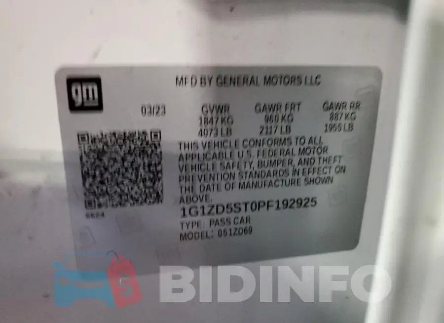 1G1ZD5ST0PF192925 Photo# 13