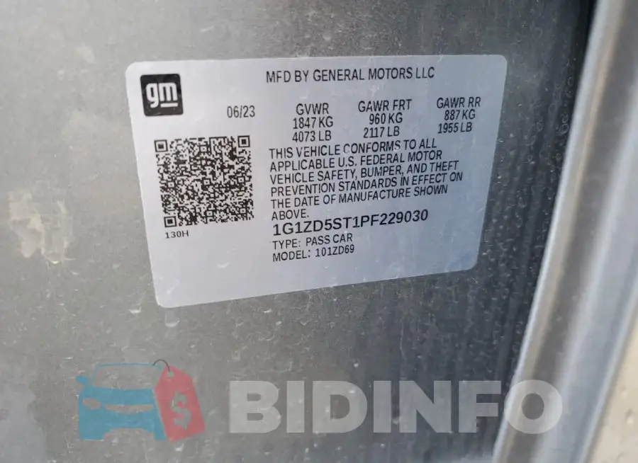1G1ZD5ST1PF229030 Photo# 12