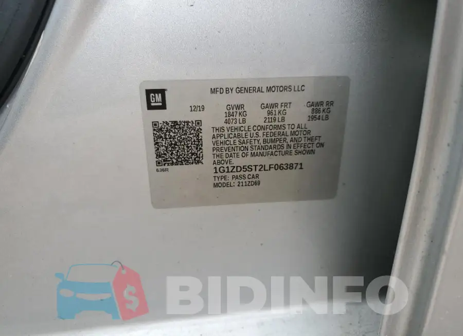 1G1ZD5ST2LF063871 Photo# 12