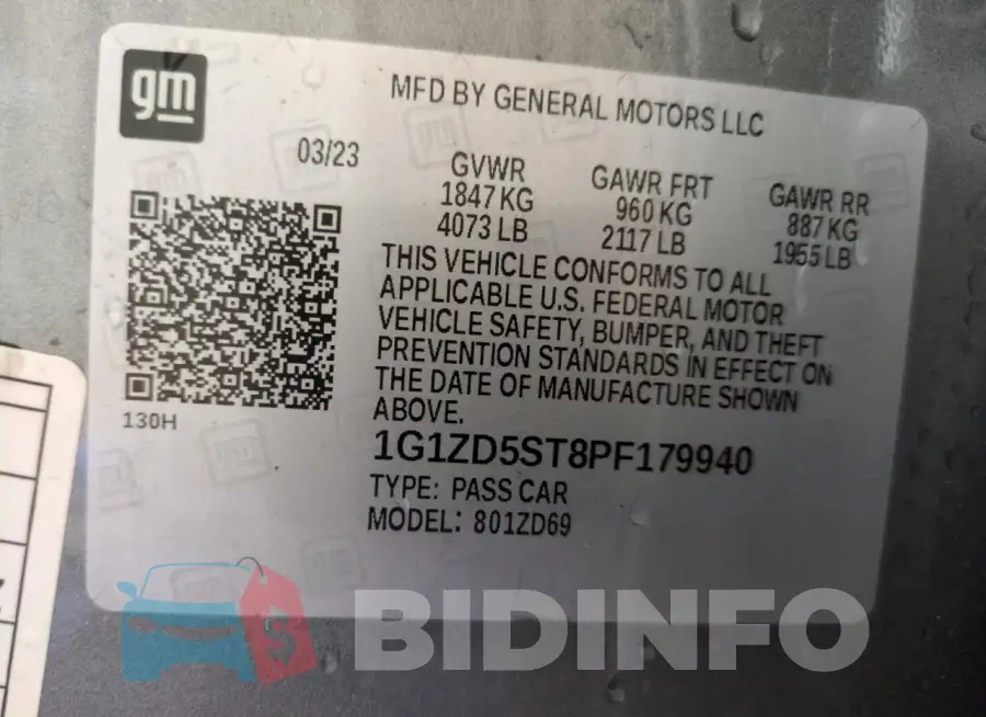 1G1ZD5ST8PF179940 Photo# 13
