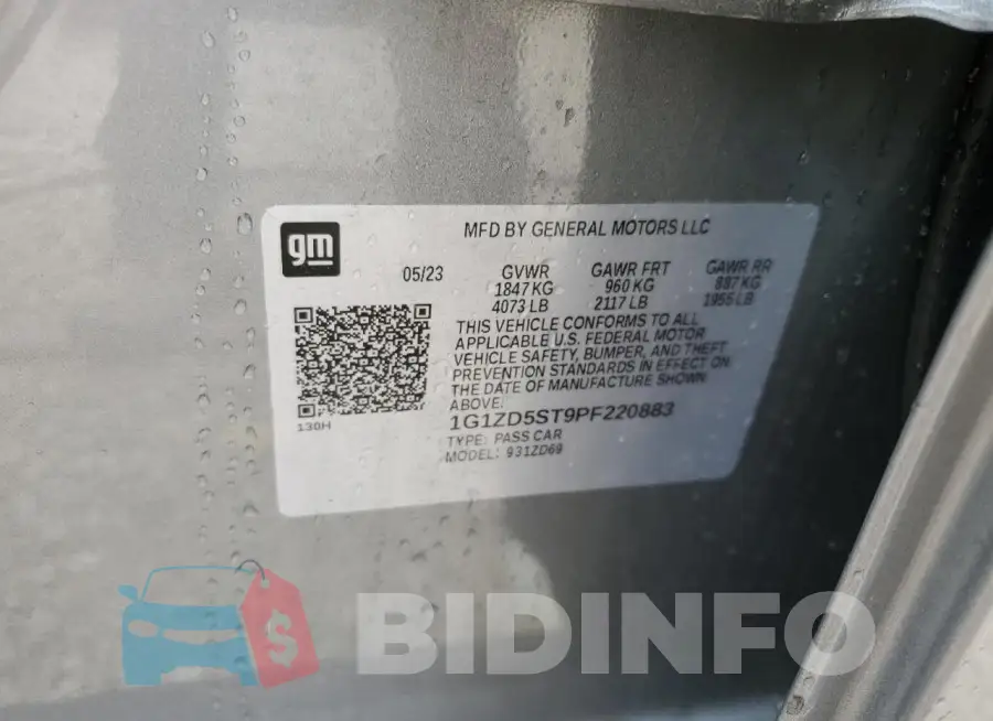 1G1ZD5ST9PF220883 Photo# 13