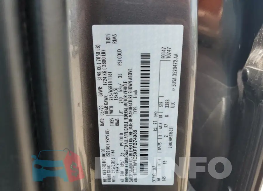 1FTFW1E5XPFB74989 Photo# 13